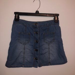 blue jean skirt